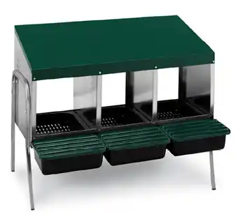 Poultry nesting box metal rollaway with legs