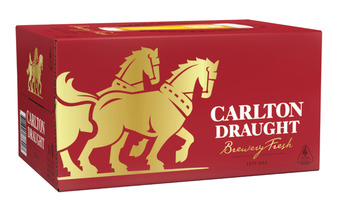 Carlton draught stubbies 375ml 24 pack