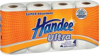IGA Handee Ultra Paper Towel 4 Pack offer