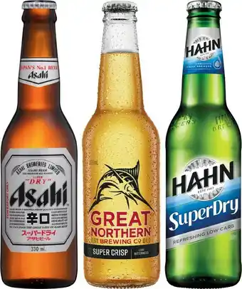 IGA Asahi Super Dry, Great Northern Super Crisp Lager or Hahn SuperDry 24 Pack offer