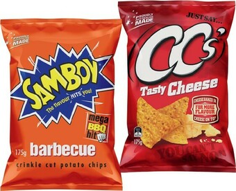 IGA CC's, French Fries or Samboy Potato Chips 110-175g Selected Varieties offer