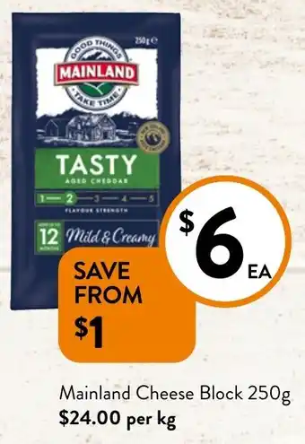 Foodworks Mainland Cheese Block offer