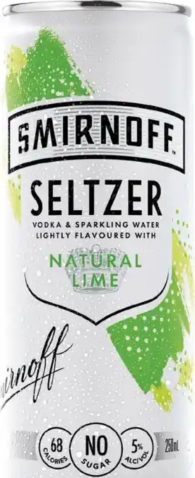 Smirnoff Seltzer 5% Range Premix Can 250mL 4 Pack