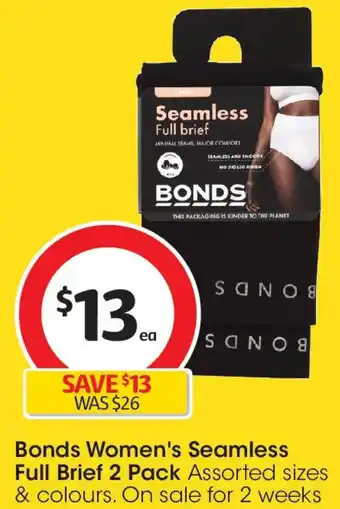 Coles Bonds women's seamless full brief offer