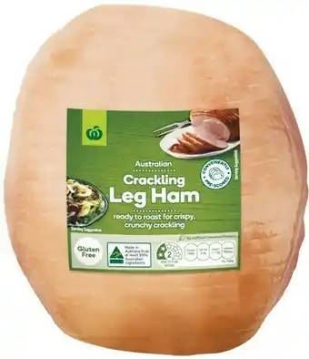 Woolworths Boneless Crackling Leg Ham