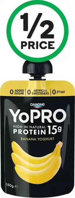 Woolworths Danone YoPRO Pouches 150g offer
