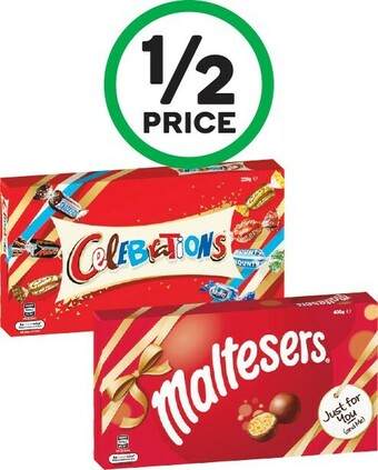Woolworths Mars Celebrations 320g, Maltesers or Maltesers Dark 360-400g Gift Box offer