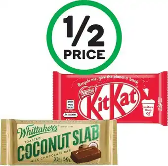 Woolworths Kinder Bueno 39-43g, Nestle Medium Bars 35-55g or Whittaker’s Bars 45-50g offer