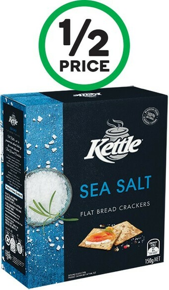 Woolworths Kettle Flat Bread Crackers 150g offer