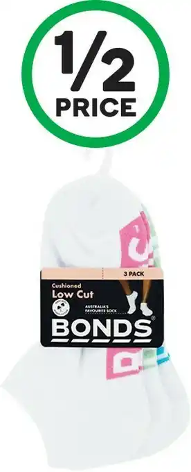 Woolworths Bonds Women’s Cushioned Low Cut Socks Pk 3 offer