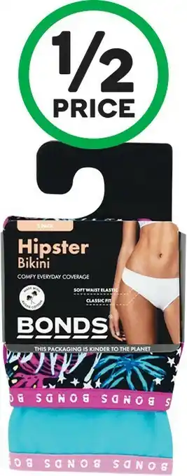 Woolworths Bonds Hipster Bikini Aussie Cotton Pk 2 offer