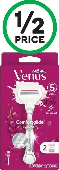 Gillette Venus Comfortglide Olay Razor Sugarberry Scent Pk 1