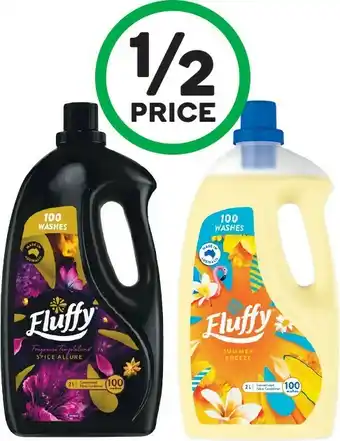 Woolworths Fluffy Fabric Softener Concentrate 2 Litre offer