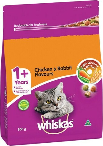 Woolworths Whiskas Dry Cat Food 800g offer