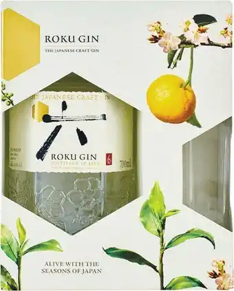 Woolworths Roku Gin & Glass Pack 700ml offer