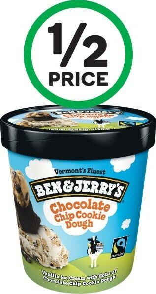 Woolworths Ben & Jerry’s Ice Cream 438-458ml offer