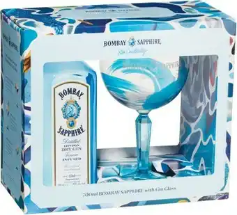 Woolworths Bombay Sapphire Gin Glass Pack 700ml offer