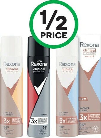 Woolworths Rexona Clinical Aerosol Deodorant 180ml offer