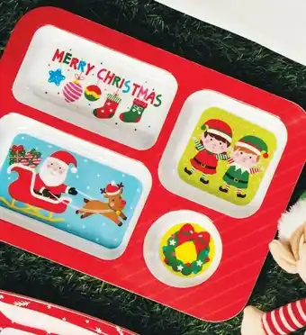 Woolworths Christmas Kids 4 Section Plate offer