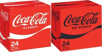 Coles Coca-Cola Soft Drink 24x375mL offer