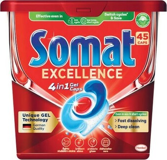 Coles Somat Excellence Dishwashing Tablets 45 Pack offer
