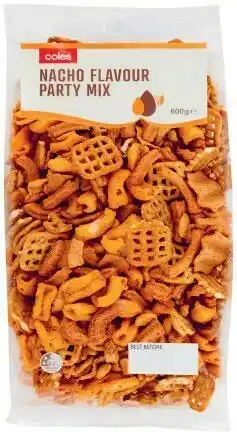 Coles Coles Nacho Flavour Party Mix 600g Pack offer