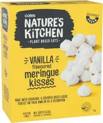 Coles Coles Nature’s Kitchen Vegan Meringue Kisses 75g offer