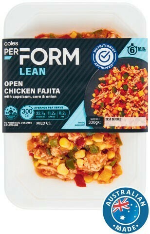 Coles Perform Open Chicken Fajita 330g