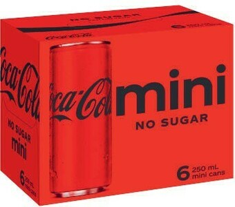 Coles Coca-Cola, Fanta or Sprite Mini Soft Drink 6x250mL offer