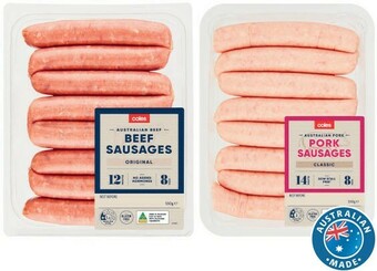 Coles Coles Sausages 550g offer