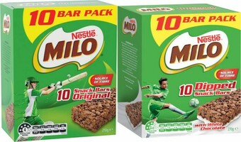 Coles Nestlé Milo Bar Value Pack 210g-270g offer