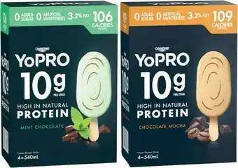 Coles Danone YoPro Frozen Desserts 4 Pack 540mL offer