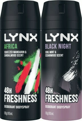 Coles Lynx Antiperspirant Deodorant or Body Spray 165mL offer