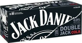 Coles Jack Daniel’s Double Jack & Cola Cans 10x375mL offer