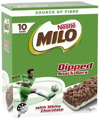 Coles Nestlé Milo Bars 210g-270g offer