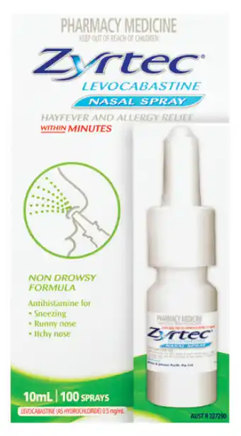 PharmaSave Zyrtec hayfever and allergy relief nasal spray 10ml offer