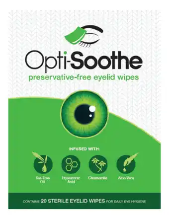 Opti-soothe eyelid wipes 20 pack