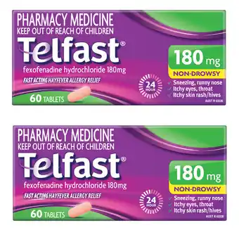 Telfast hayfever allergy relief 60 tablets