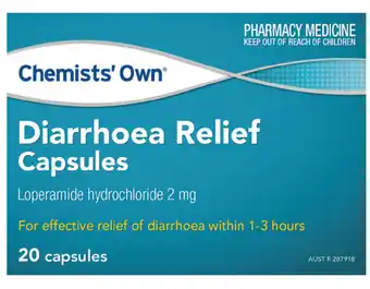 PharmaSave Chemists’ own diarrhoea relief 20 capsules offer