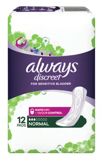 PharmaSave Always discreet for sensitive bladder 12 pads normal offer