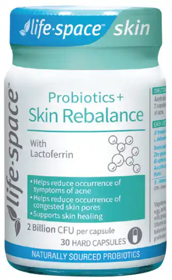 PharmaSave Life space probiotics + skin rebalance 30 capsules offer