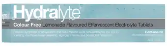 Hydralyte lemonade flavour 20 effervescent tablets