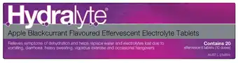 PharmaSave Hydralyte apple blackcurrant flavour 20 effervescent tablets offer