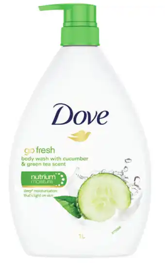 Dove body wash fresh touch 1l