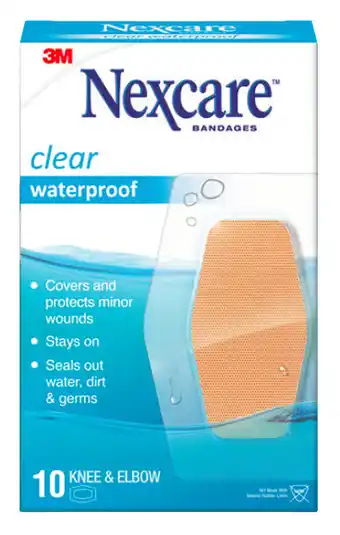 Nexcare clear waterproof bandages large 10 pack