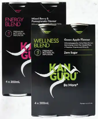 Kanguru energy blend drink zero sugar 4x300ml