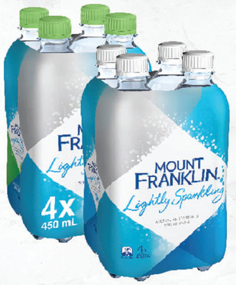 Drakes Mount franklin lightly sparkling water 4x450ml offer