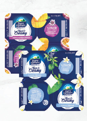 Drakes Dairy farmers thick & creamy yoghurt 4x110g offer