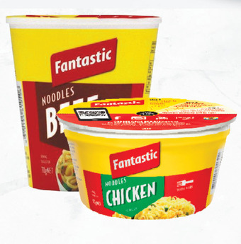 Drakes Fantastic bowl or cup noodles 70g - 85g offer