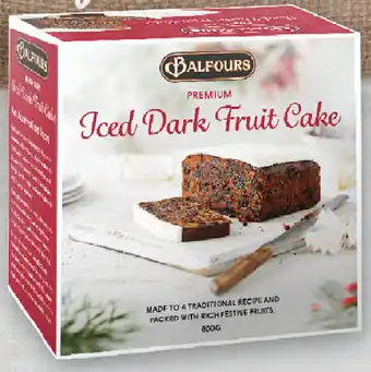Drakes Balfours iced dark christmas cake 800g offer